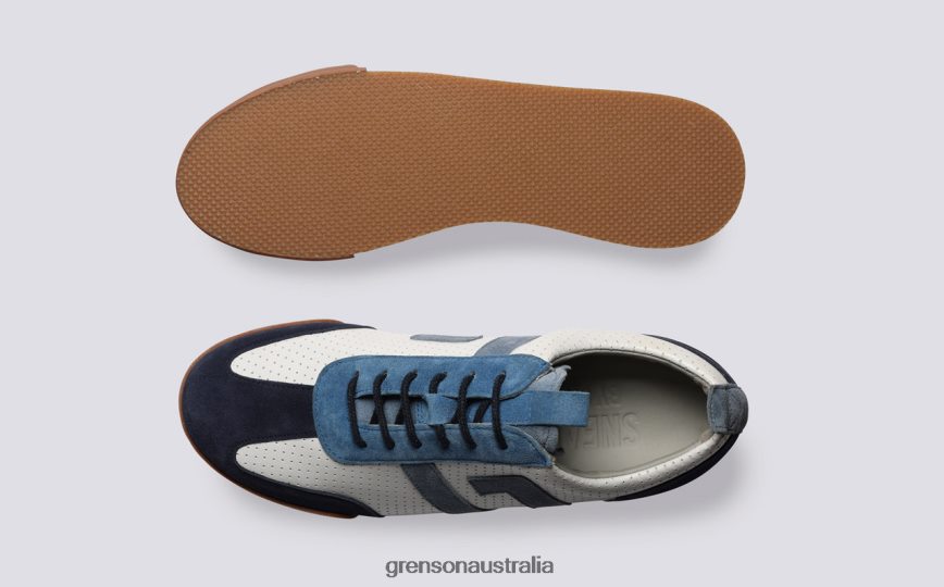 Grenson SNEAKER 51 Women White/Blue Sneakers LFTT6B344
