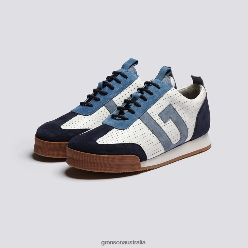 Grenson SNEAKER 51 Women White/Blue Sneakers LFTT6B344