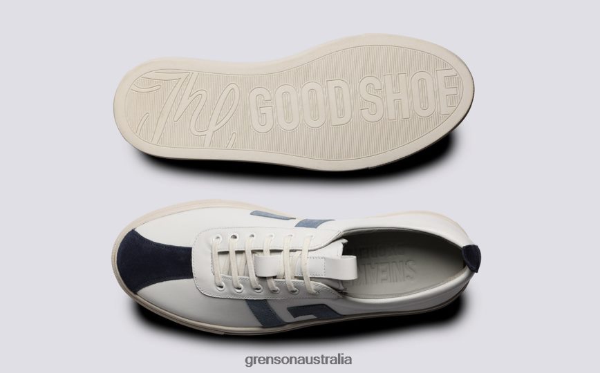 Grenson SNEAKER 67 Women White/Blue Sneakers LFTT6B352