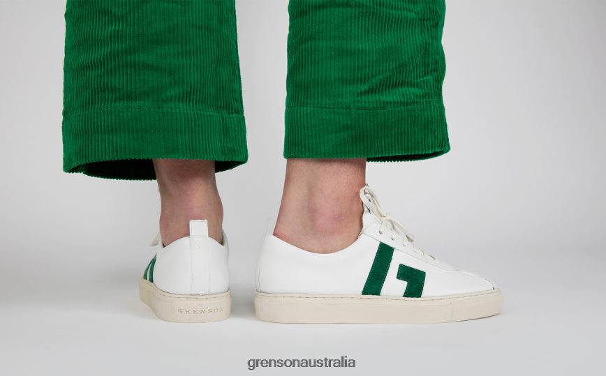 Grenson SNEAKER 67 Women White/Green Sneakers LFTT6B354
