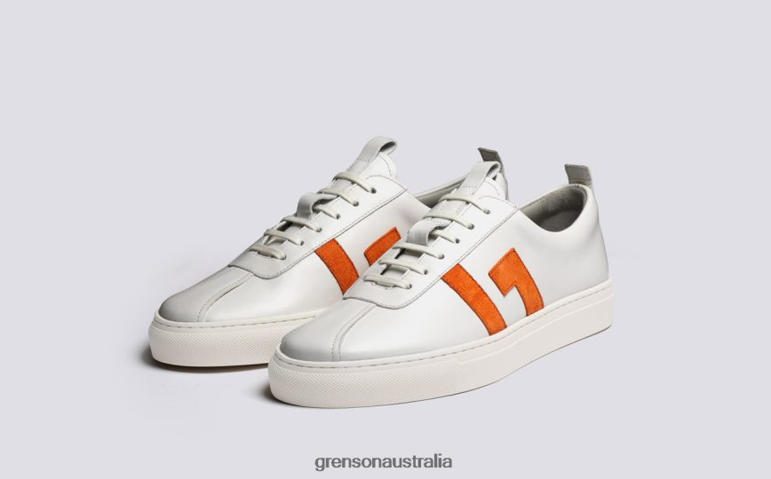 Grenson SNEAKER 67 Women White/Orange Sneakers LFTT6B353