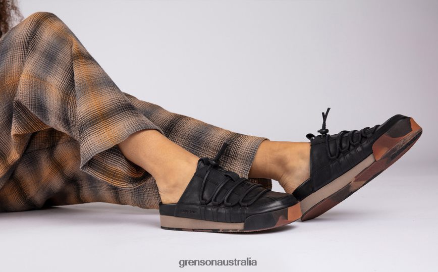 Grenson SNEAKER 75 Women Black Burnished Sneakers LFTT6B358